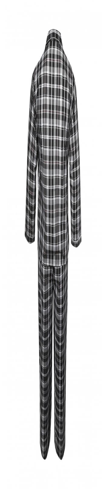 Mens Pajama Set Black Check